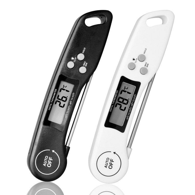 Einteiliges Küchenthermometer, 3-sekunden-messung, Fleischthermometer Mit Hintergrundbeleuchtetem Lcd-display, Klappbarer Sonde Zum Kochen, Für Fleisch, Grillen, Steaks, Öl, Milch Und (weiß-)wein – 15