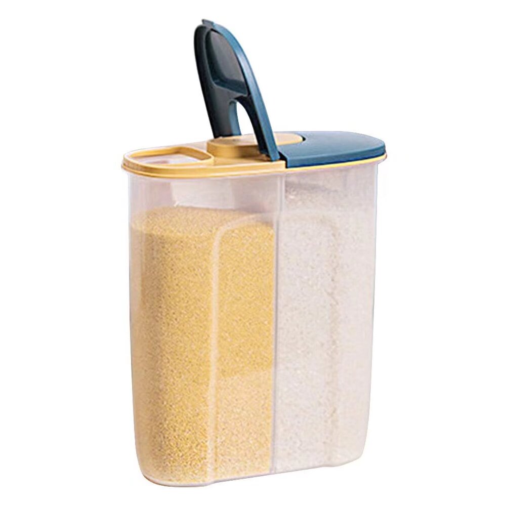 2-in-1-vorratsbehälter Mit Deckel, 2,5 L Luftdichte Kunststoff-müslidose, Bpa-freier, Versiegelter Aufbewahrungsbehälter, Geeignet Für Müsli, Mehl, Zucker, Reis (blau)