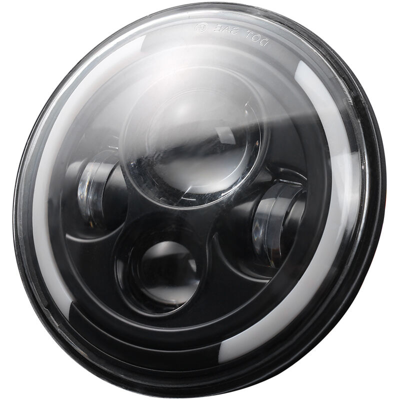 7-zoll-halbkreis-led-motorradscheinwerfer Wrangler Bi-color Angel Eyes 60w Harley