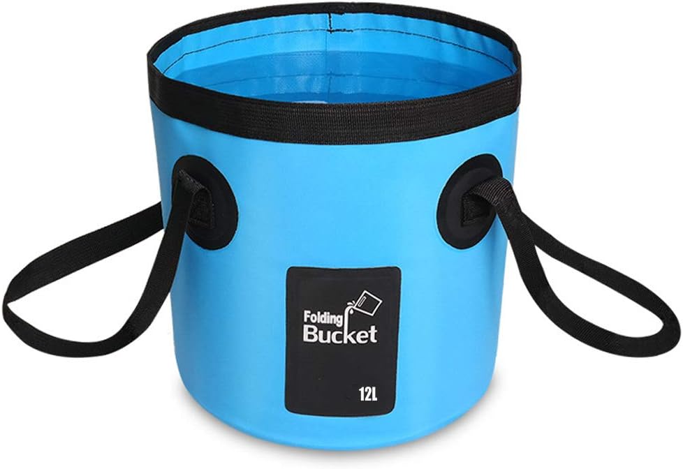 Faltbarer Eimer Robuster, Wasserdichter Falt-eimer (12 L) Faltbar, Für Camping, Reisen, Garten, Angeln, Bootfahren, Strand, Wandern Und Picknicks Tragbarer Und Faltbarer Wasserbeutel