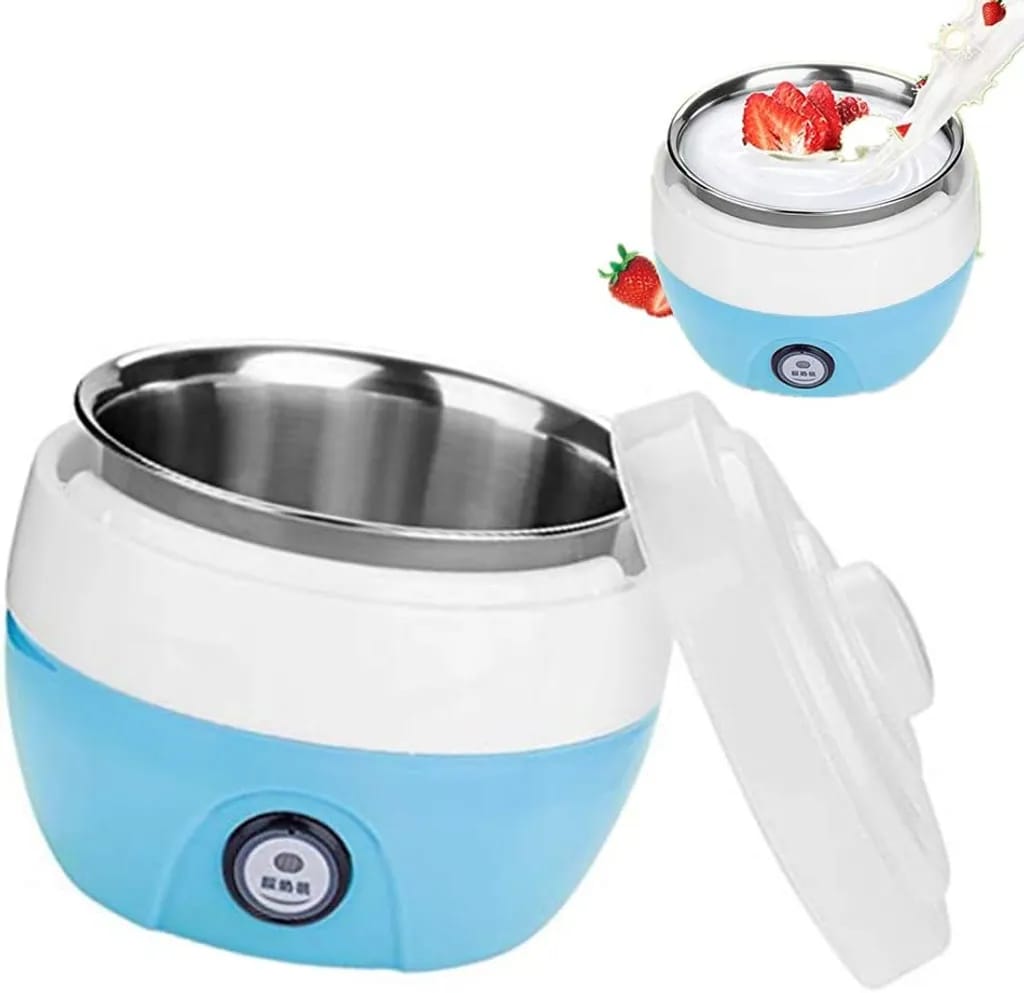 1l Diy Joghurt-maschine, Automatisches Joghurt-werkzeug, Kunststoff-automatischer Joghurt-behälter (blau)