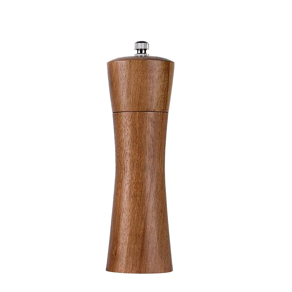 Hölzerne Salz- Und Pfeffermühle, Einstellbare Feinheit Mit Keramikmahlwerk, 6 Zoll Akazienholz