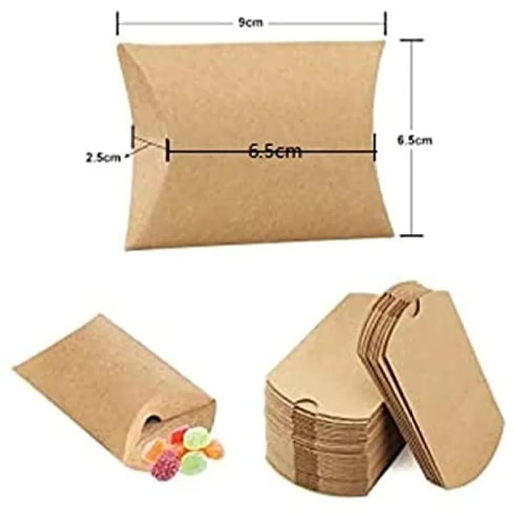 100 Stück Kleine Geschenkschachtel Kraftpapier-tüten Geschenkbox Mit Danke-aufklebern 6x9cm Braune Diy-gastgeschenke Hochzeit Schokoladenschachtel Leere Schachtel Kindergeburtstagsfeier
