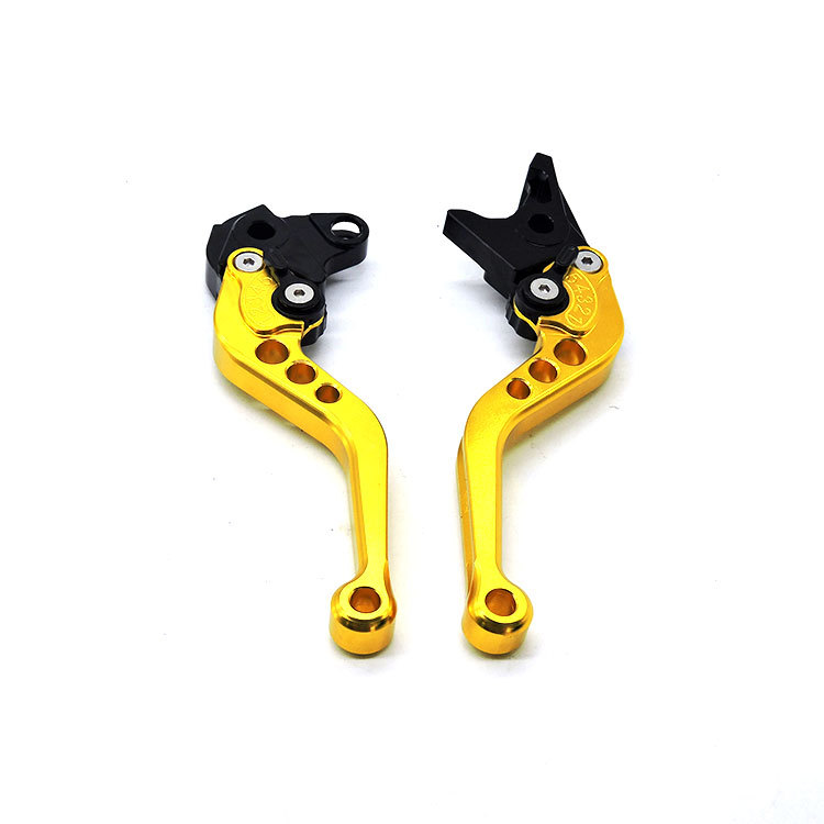 1 Paar Universelle Cnc-gefräste Aluminium-motorrad-trommelbremshebel (gold)