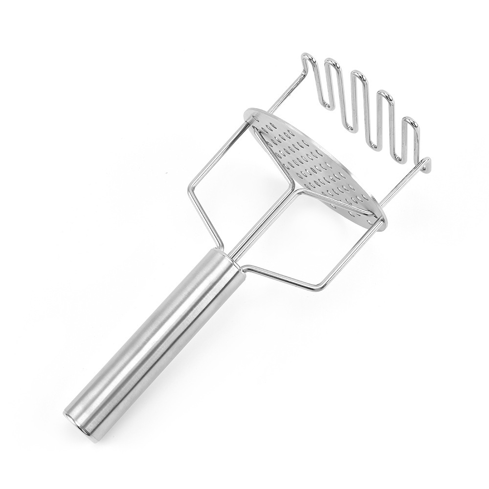 Manueller Kartoffelstampfer Aus Edelstahl, Professionelle Kartoffelpresse, Kartoffelzerkleinerer Mit Griff, Kartoffelzerkleinerer Für Obst, Gemüse, Süßkartoffeln (silber)