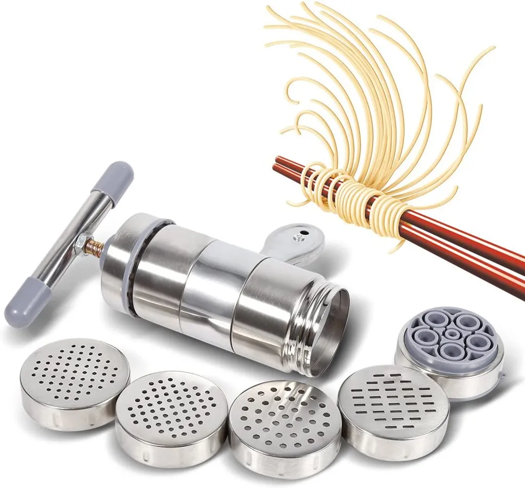 Manuelle Nudelmaschine, Edelstahl-pasta-maker, Manuelle Nudelmaschine Mit 5 Nudelformmodellen