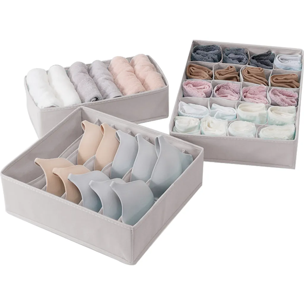 3 Stück Aufbewahrungsbox Für Unterwäsche, Schubladen-organizer Und Kleiderschrank-schubladenteiler Für Socken, Bhs Und Krawatten
