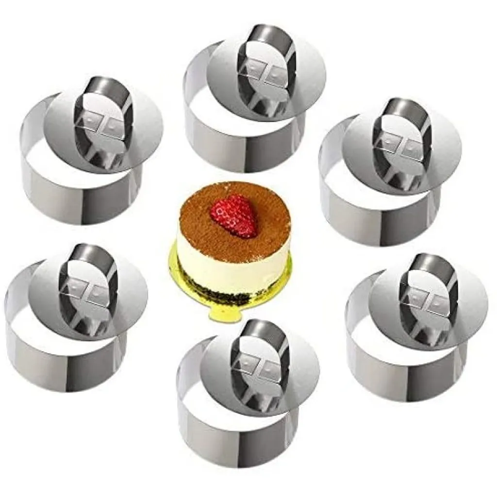 Tortenringe Edelstahl Kleine Backringe Kuchenringe Mousseformen Dessertringe 6 Stück
