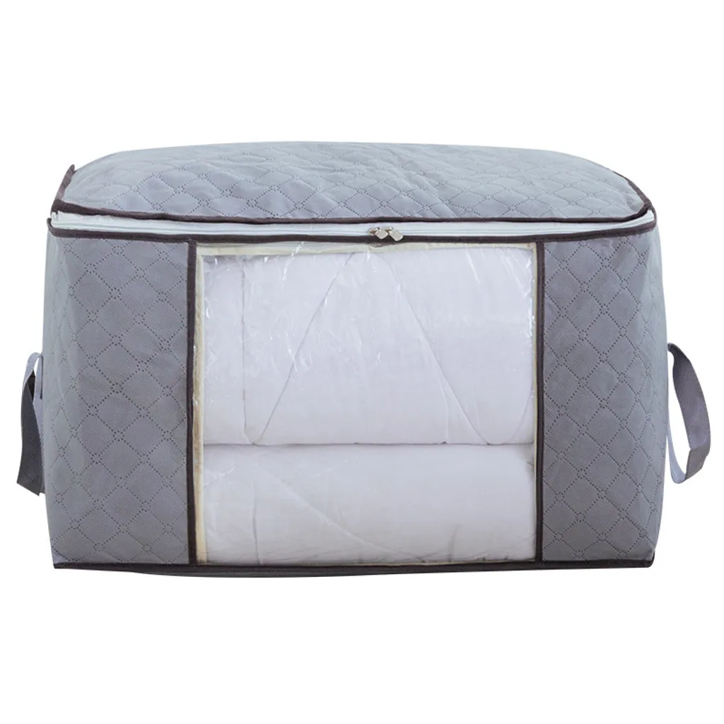 3 Stück Große Aufbewahrungstasche Schrank Organizer Set, Faltbar Kleideraufbewahrung Mit Verstärkt Griff, Stabilem Reißverschluss Für Kleidung, Bettwäsche, Bettdecken, Steppdecke, Kissen