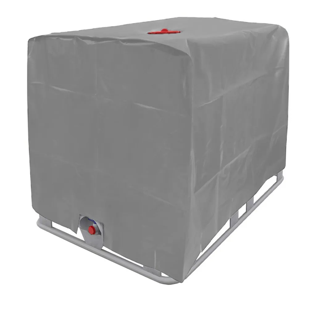 Ibc-container-abdeckung Sonnenschutz Wasserdichte Schutzabdeckung 1000l Garten Regenwassertank (silber, Ohne Reißverschluss Und Deckel)
