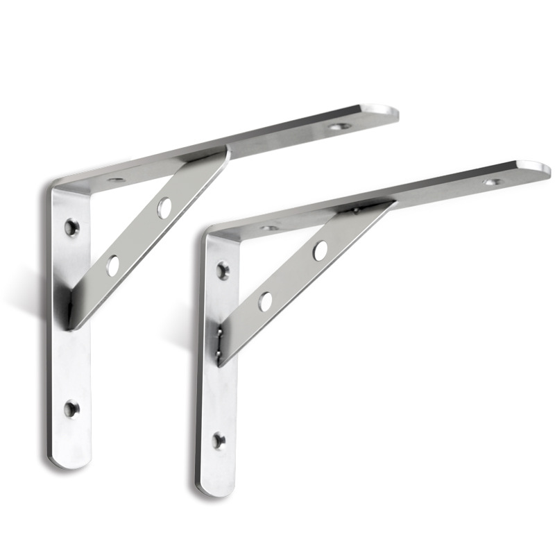2 Stück Wandhalterungen, Regalhalterungen, Eckverbinder, Schwerlasthalterungen, 90°-winkelhalterung Aus Metall – 200 X 140 Mm, Silber