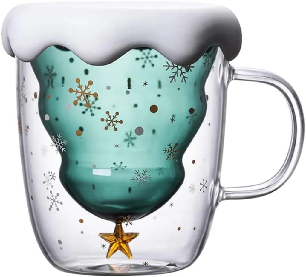 Süße Tassen Weihnachtskaffeetasse, Teetasse, Milchtasse, Doppelwandige Isolierte Gläser, Geschenk Für Männer, Frauen, Büro