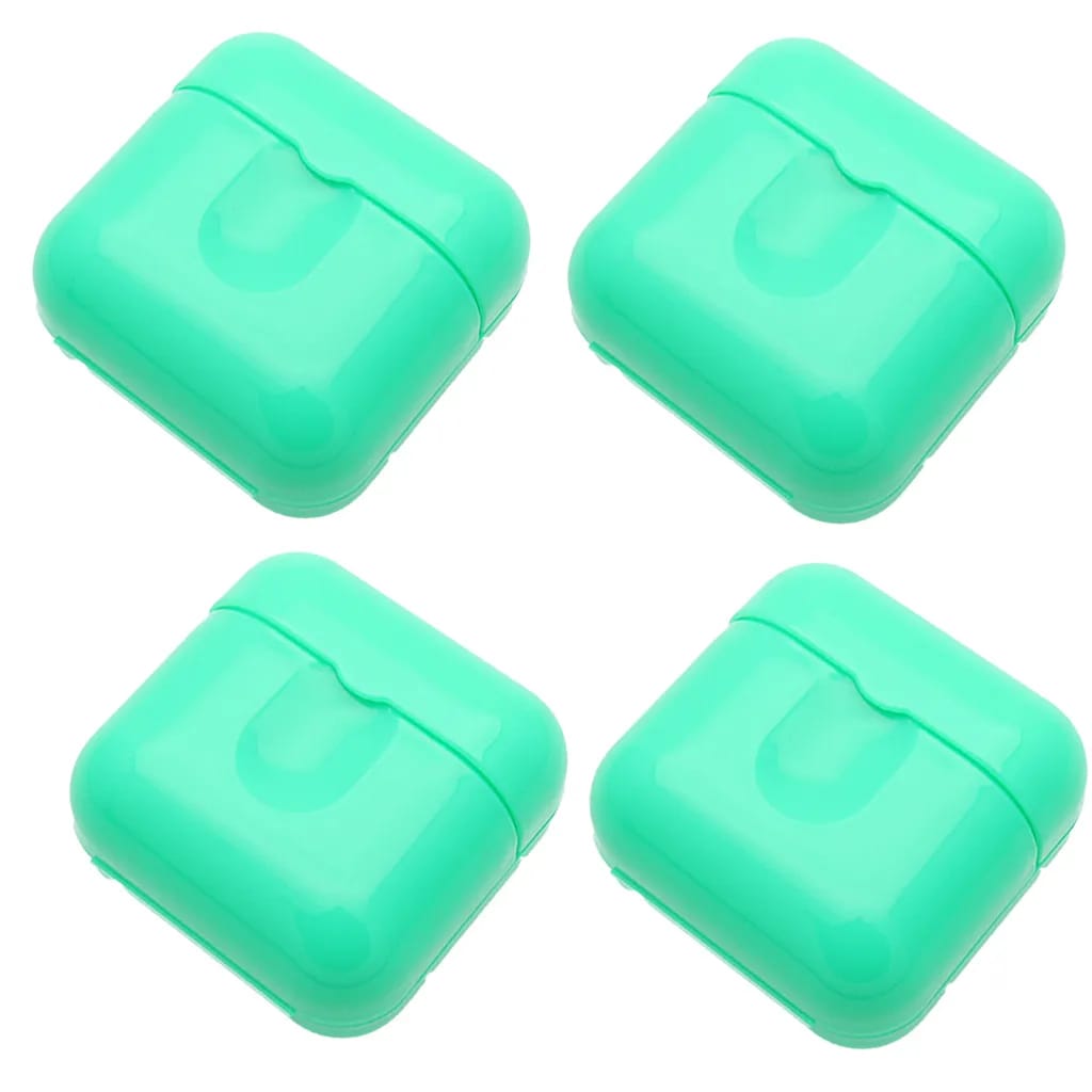 4 Tragbare Zuckerfarbene Seifenbehälter Stoßfeste Box Halterung Aufbewahrungsbox Für Zuhause, Badezimmer, Wandern, Reisen, Camping Und Andere Outdoor-aktivitäten (grün)