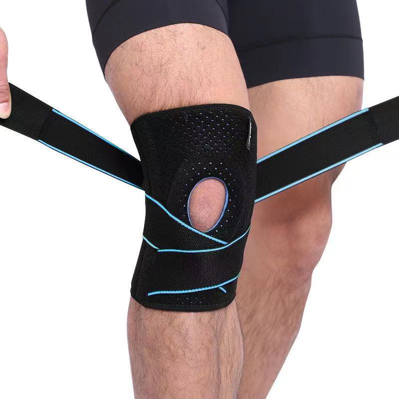 Knieorthese, Zweiteilige Kniescheiben- Und Bänderorthese, Knieorthese Mit Offenem Kniescheibenstabilisierungsring Für Sport Und Laufen