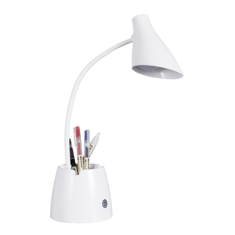 Dimmbare Led-schreibtischlampe Mit 3 Beleuchtungsmodi, Wiederaufladbar, Für Kinder, Mit Stifthalter Und Handyhalterung, Augenschutz Und Flexiblem Schwanenhals.