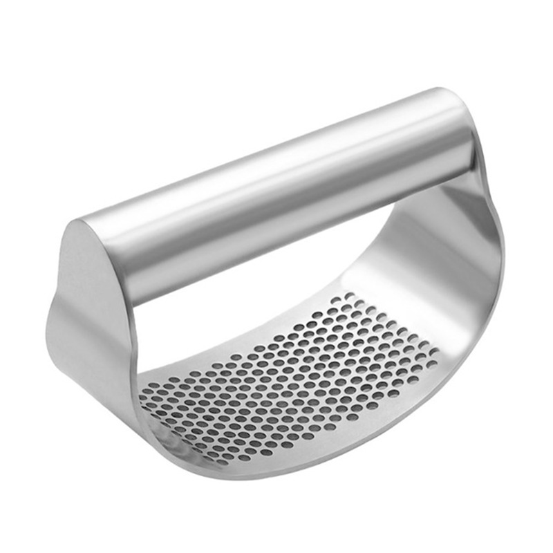 Knoblauchpresse Aus Edelstahlring, Bogenförmige Knoblauchpresse, Knoblauchpresse Zum Pürieren Von Ingwer Und Knoblauch, Manuelle Knoblauchpresse Für Die Heimische Küche