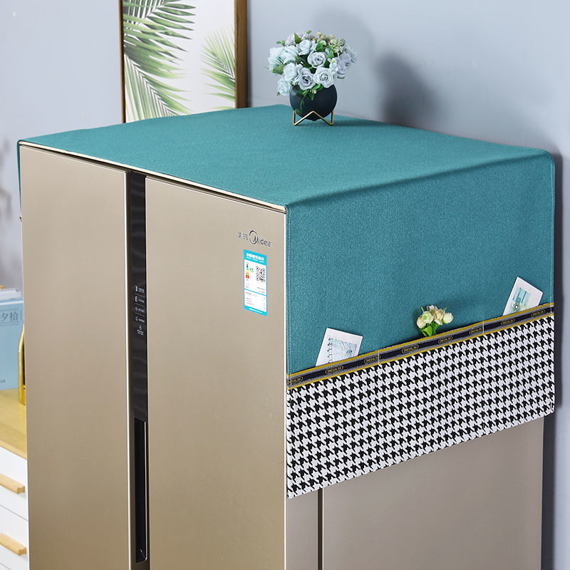 Kühlschrank-staubschutzhülle (55 X 140 Cm), Mehrzweckabdeckung, Rutschfeste Waschmaschinenabdeckung, Doppelseitige Aufbewahrung