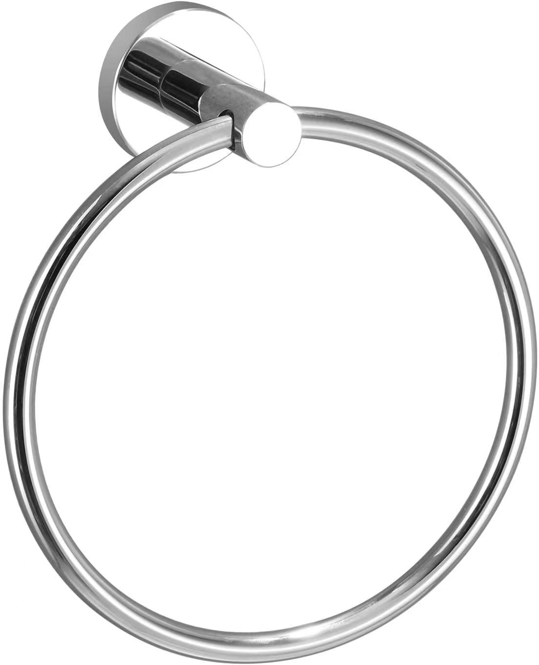 Runder, Mattschwarzer Handtuchhalter Für Badezimmer, Küche, Terrasse (silber)