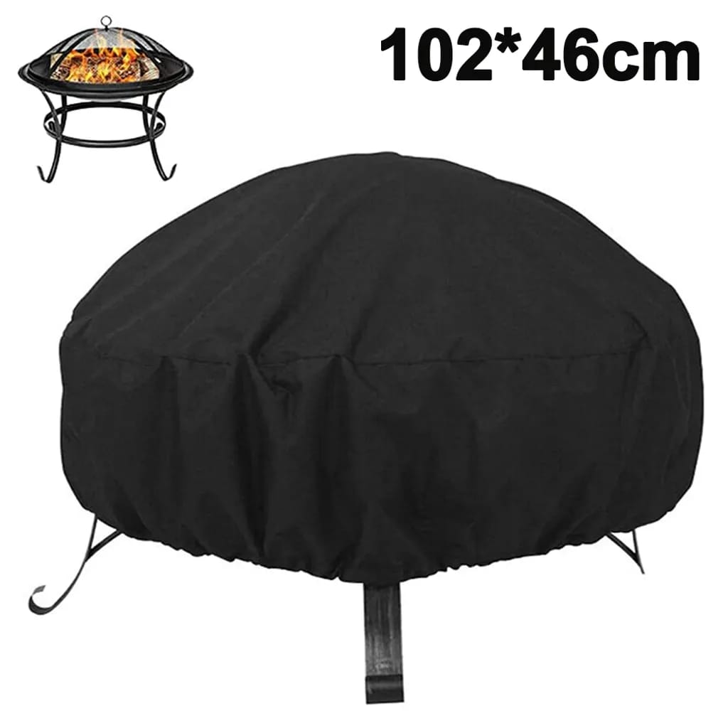Mehrzweck-feuerschalen-abdeckungen, Schwarz, Rund, Wasserdicht, Staubdicht, Outdoor, Garten, Terrasse, Schutzhülle Mit Kordelzug Für Herd