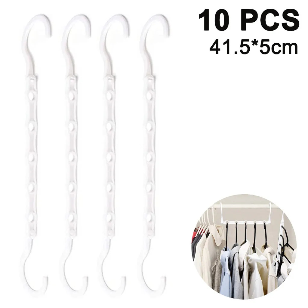 10er-pack Platzsparende Kleiderbügel, Magischer Kleiderschrank, Multifunktional