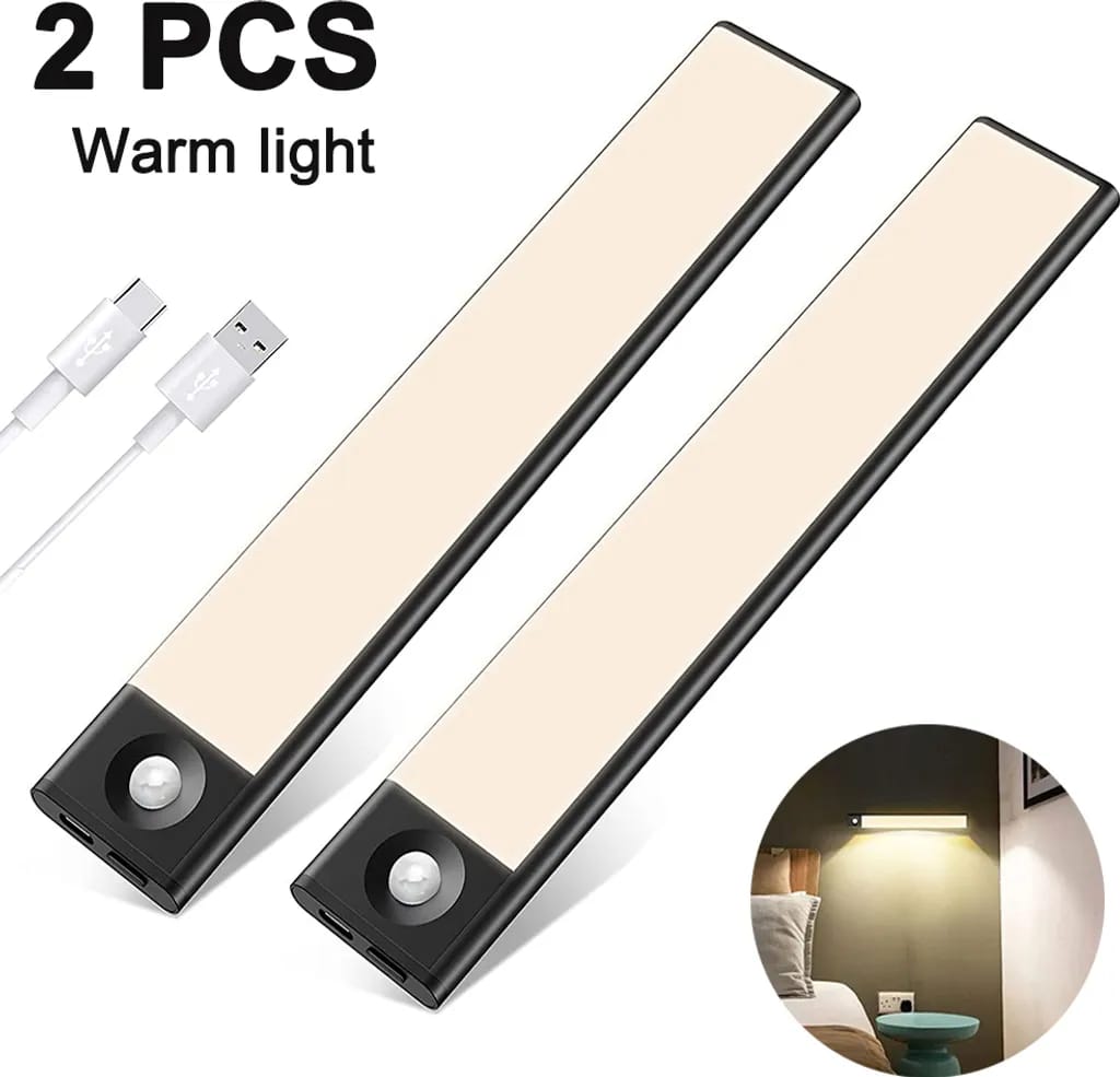 Led-induktionslampe Schranklampe Usb-ladegerät Batterie-nachtlicht Stauraumlampe Kleiderschrankbeleuchtung Bodenplattenbeleuchtung