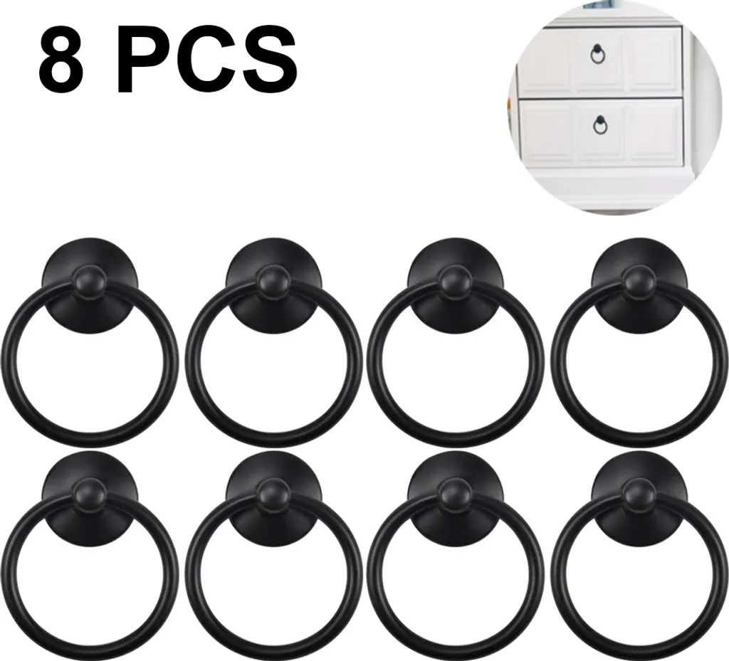8 Stück Möbelknöpfe Vintage Möbelgriffe Schrankknöpfe Schubladenknöpfe Schrank Schublade Griffe Ring Knopf Für Möbel Schrank Kommode Tür