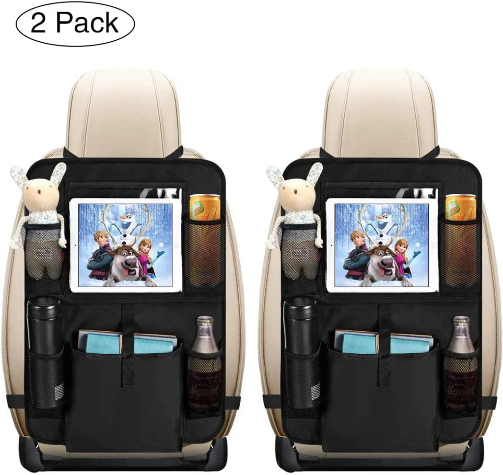 Autositzschutz, 2 Stück Auto Rücksitz Organizer Für Kinder, Große Taschen Und Wasserdichtes Fach, Geeignet Für Ipad/tablet (2x62x42 Cm)