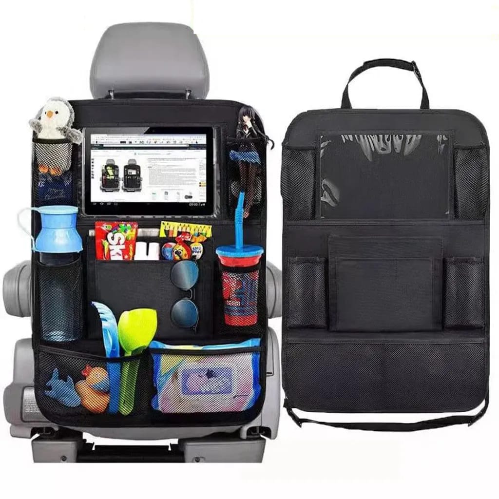 Autositzschutz, 2 Kinder-rücksitz-aufbewahrungstaschen, Wasserdichter Autositzschutz Mit Großem Stauraum Und Spezieller Ipad-tablett-halterung