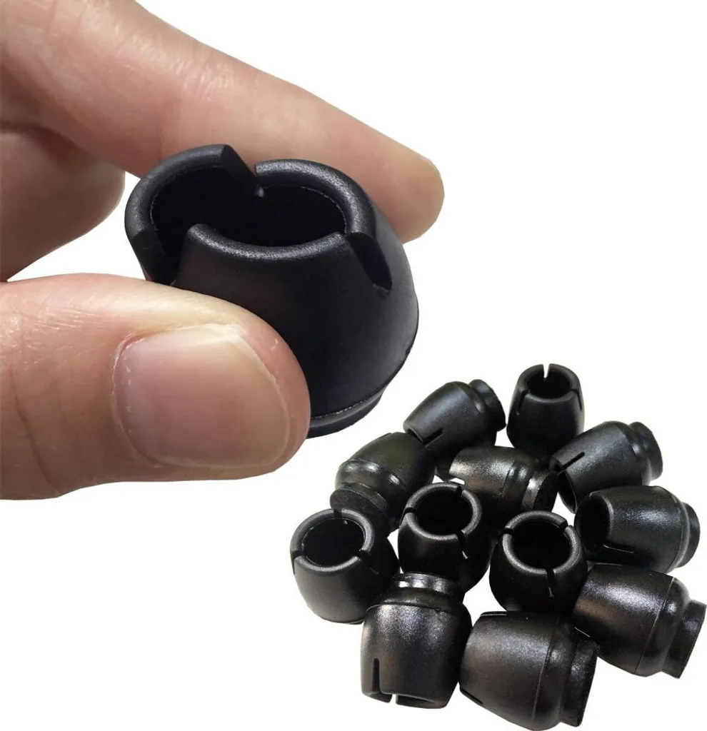 40 Stück Stuhlbeinkappen Runde Stuhlbeinschützer Schwarz Stuhlbeinschutz Schräge Stuhlbeinkappen Pads Stühle Fuß (12-16mm)