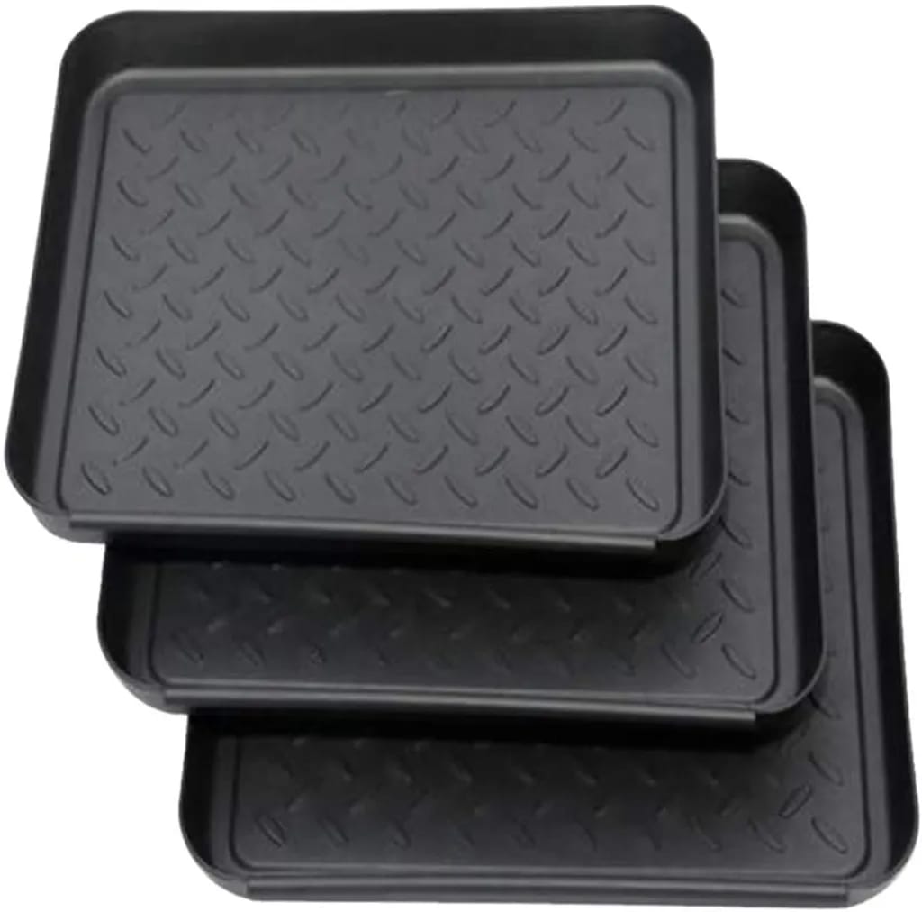 3er Set Schuhablage Schuhabtropfschale Aus Kunststoff Klein Schuhmatte Abtropfmatte 35x27x3 Cm