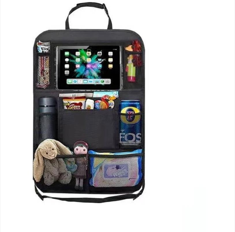 Auto-organizer Für Kinder (1 Stück), Baby-autositzschutz Mit Taschen, Autoaufbewahrung Mit Transparenten Taschen, Kompatibel Mit 10,5-zoll-ipad-tablet, Auto-organizer Mit Wasserflasche.