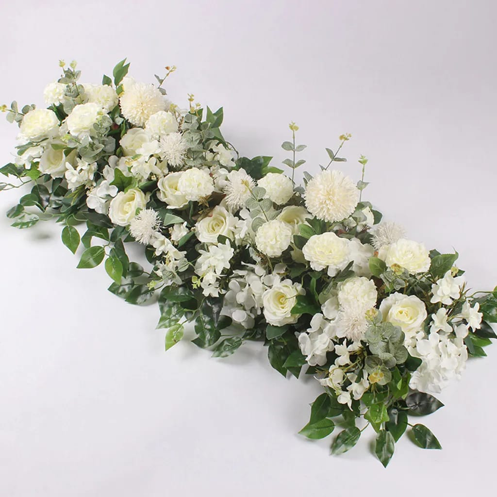 50cm Benutzerdefinierte Hochzeitsblumenwand, Dekorative Accessoires, Seiden-pfingstrose Künstliches Blumen-set, Dekorative Romantische Schleife
