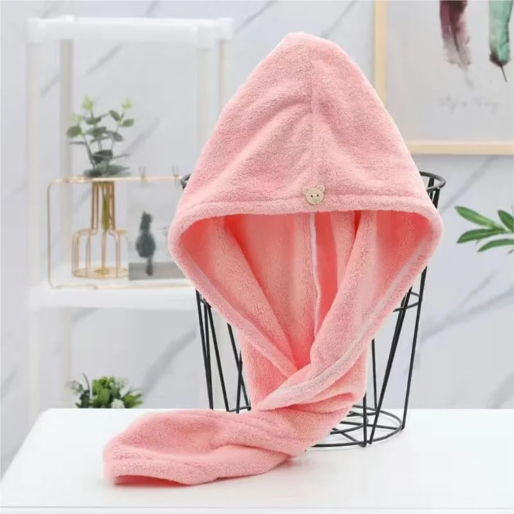 Mikrofaser-badetuch/haartrockentuch/weiches Und Saugfähiges Handtuch, Ideal Zum Abtrocknen Von Gesicht Und Körper, Schnelltrocknend Und Reinigend, Rosa.