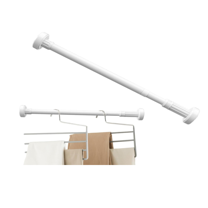 Verstellbarer Kleiderständer Garderobenstange Duschvorhangstange Teleskop-handtuchhalter, Badezimmer-aufbewahrungsstange, 35–50 Cm / 13,78–19,69 Zoll