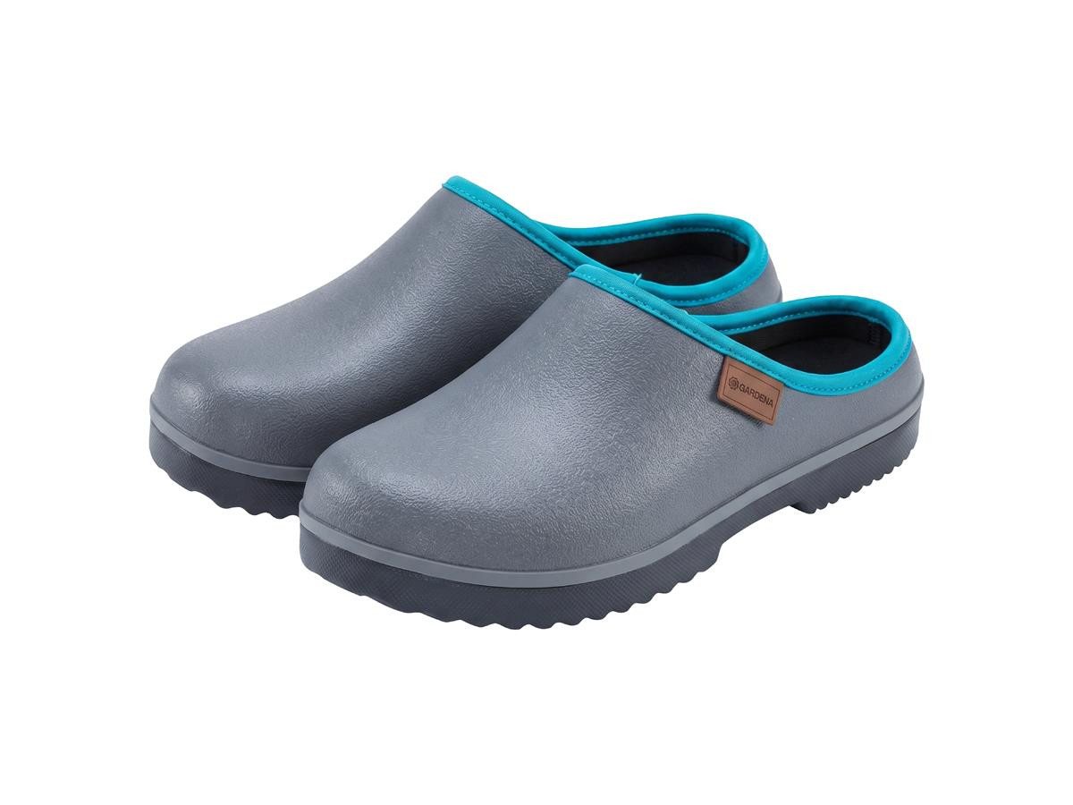 Gardena Garten Clogs Sandalen Slip-in Pantoletten Taubengrau Gr. 37 - 44, Größe: 37
