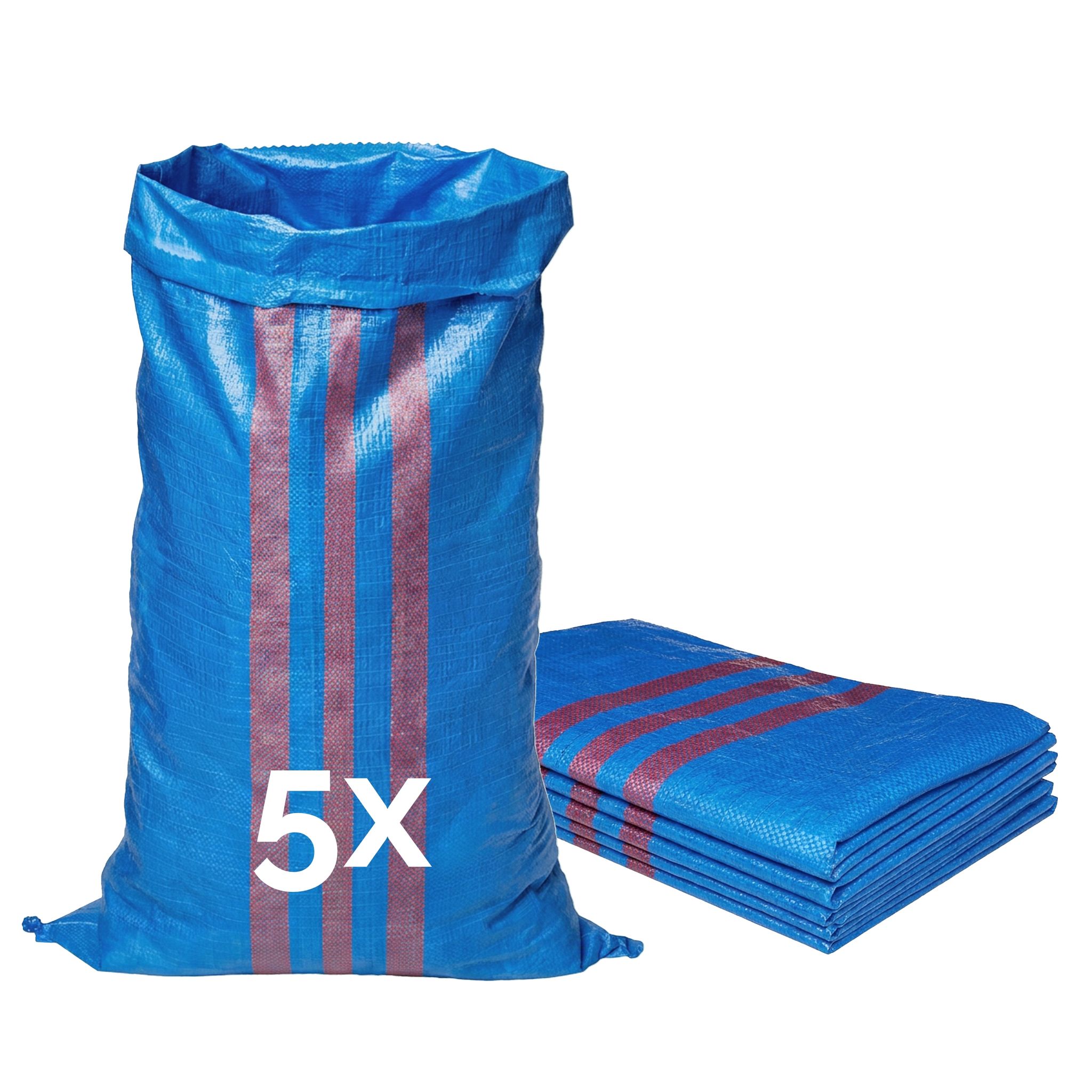 Garronda Polypropylensack 105 X 65 Cm 5 Stück Getreidesack Aus Pp Für Lagerung & Sand Reißfest 50 Kg Belastbar – Vielseitig Einsetzbar: Gewebesäcke Sandsäcke Gartensack Hochwasserschutz Gd-0161