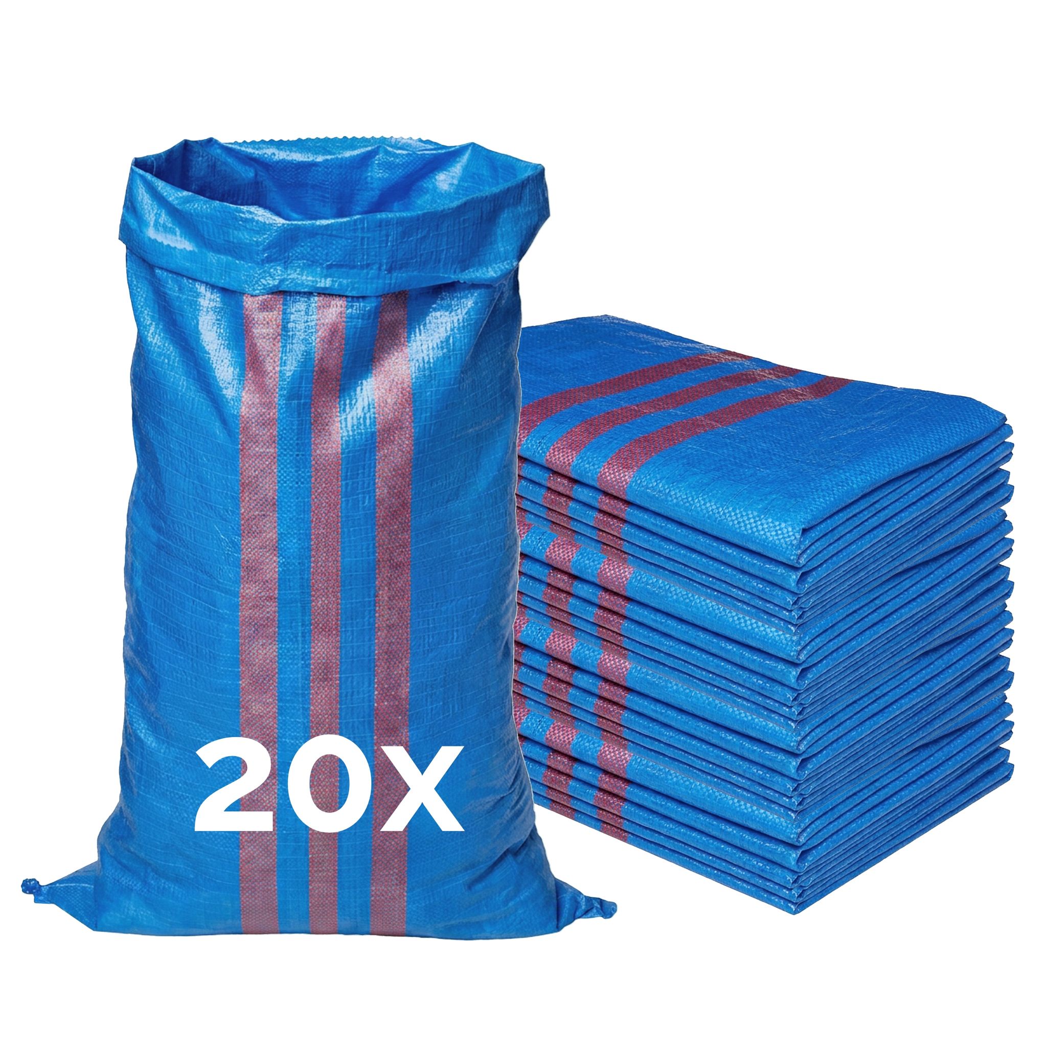 Garronda Polypropylensack 105 X 65 Cm 20 Stück Getreidesack Aus Pp Für Lagerung & Sand Reißfest 50 Kg Belastbar – Vielseitig Einsetzbar: Gewebesäcke Sandsäcke Gartensack Hochwasserschutz Gd-0161