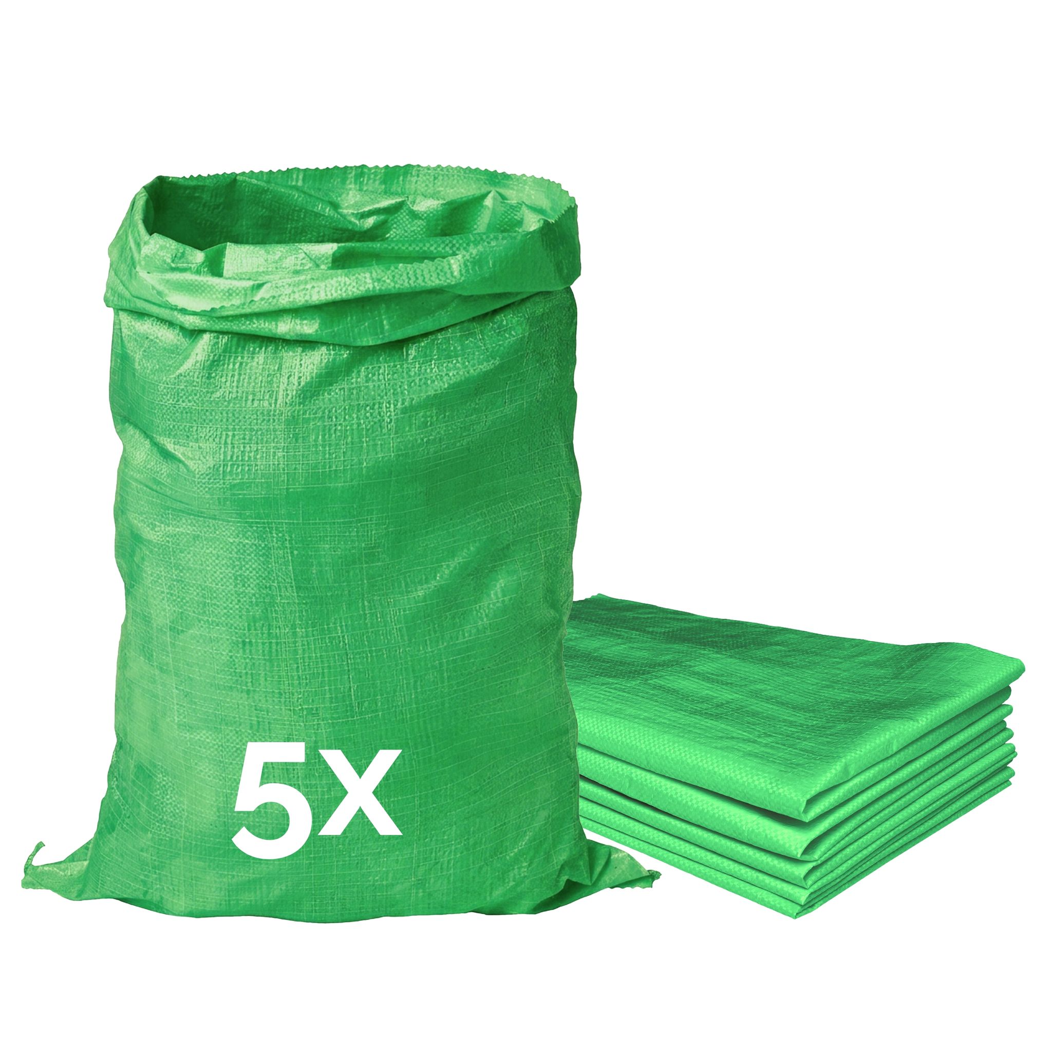 Garronda Polypropylensack 85 X 50 Cm 5 Stück Getreidesack Aus Pp Für Lagerung & Sand Reißfest 25 Kg Belastbar – Vielseitig Einsetzbar: Gewebesäcke Sandsäcke Gartensack Hochwasserschutz Gd-0161