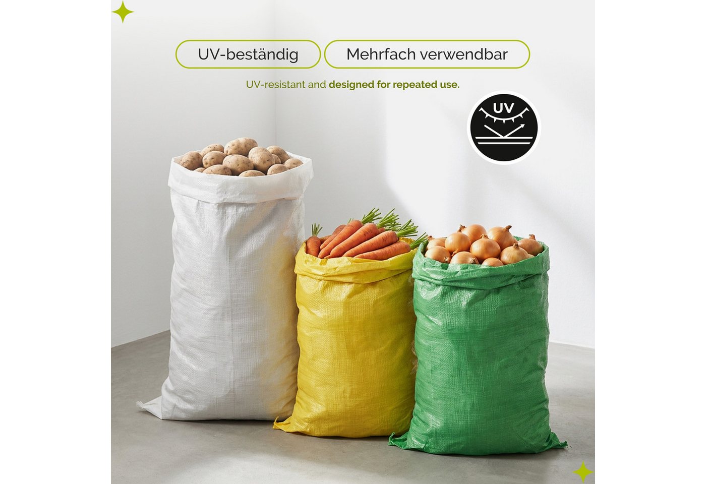 Garronda Polypropylensack 85 X 50 Cm 10 Stück Getreidesack Aus Pp Für Lagerung & Sand Reißfest 25 Kg Belastbar – Vielseitig Einsetzbar: Gewebesäcke Sandsäcke Gartensack Hochwasserschutz Gd-0161