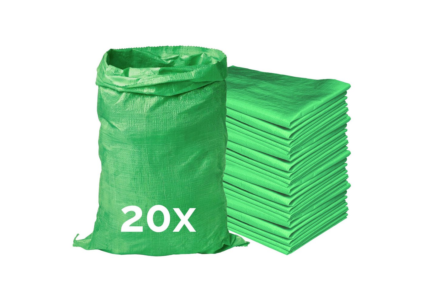 Garronda Polypropylensack 85 X 50 Cm 20 Stück Getreidesack Aus Pp Für Lagerung & Sand Reißfest 25 Kg Belastbar – Vielseitig Einsetzbar: Gewebesäcke Sandsäcke Gartensack Hochwasserschutz Gd-0161 Bild 3