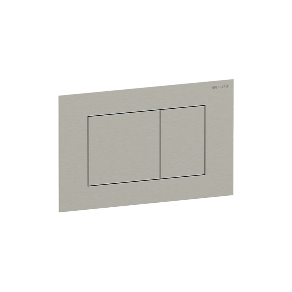 Geberit Sigma40 Betätigungsplatte, Eckig, 2-mengen-spülung: Platte, Taste: Nickel / Gebürstet, Easy-to-clean-beschichtet