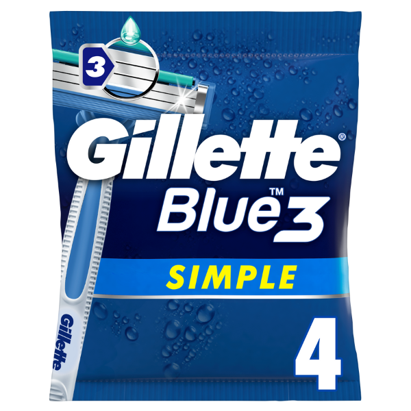 Gillette Blue3 Simple Einwegrasierer Herren 4er