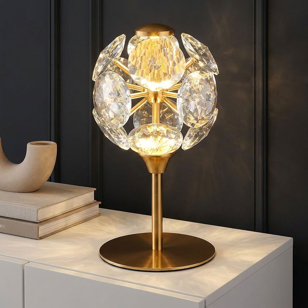 Led Tischleuchte Schreibtischlampe Wohnzimmerlampe Schalter Goldfarben H 26 Cm