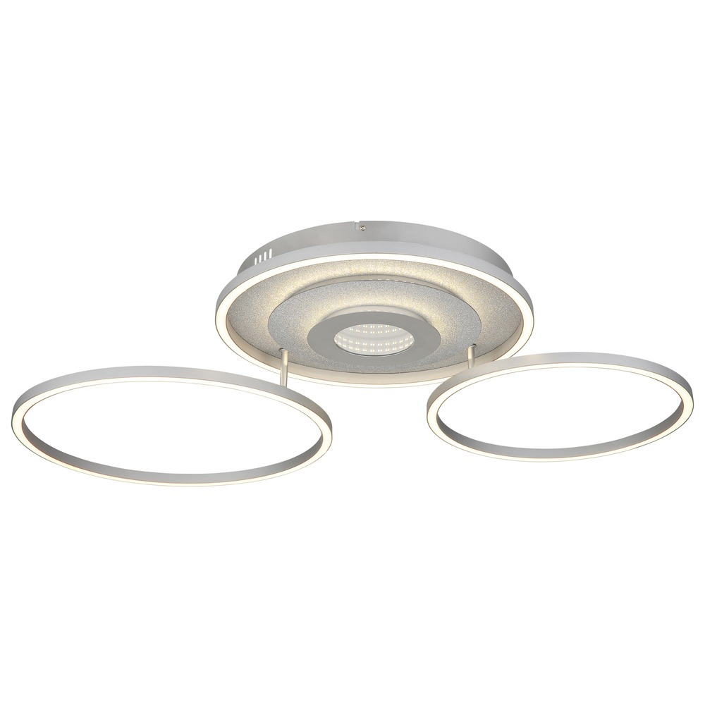 Led Deckenlampe Fernbedienung Dimmbar Wohnzimmerlampe Timer Silber B 57 Cm