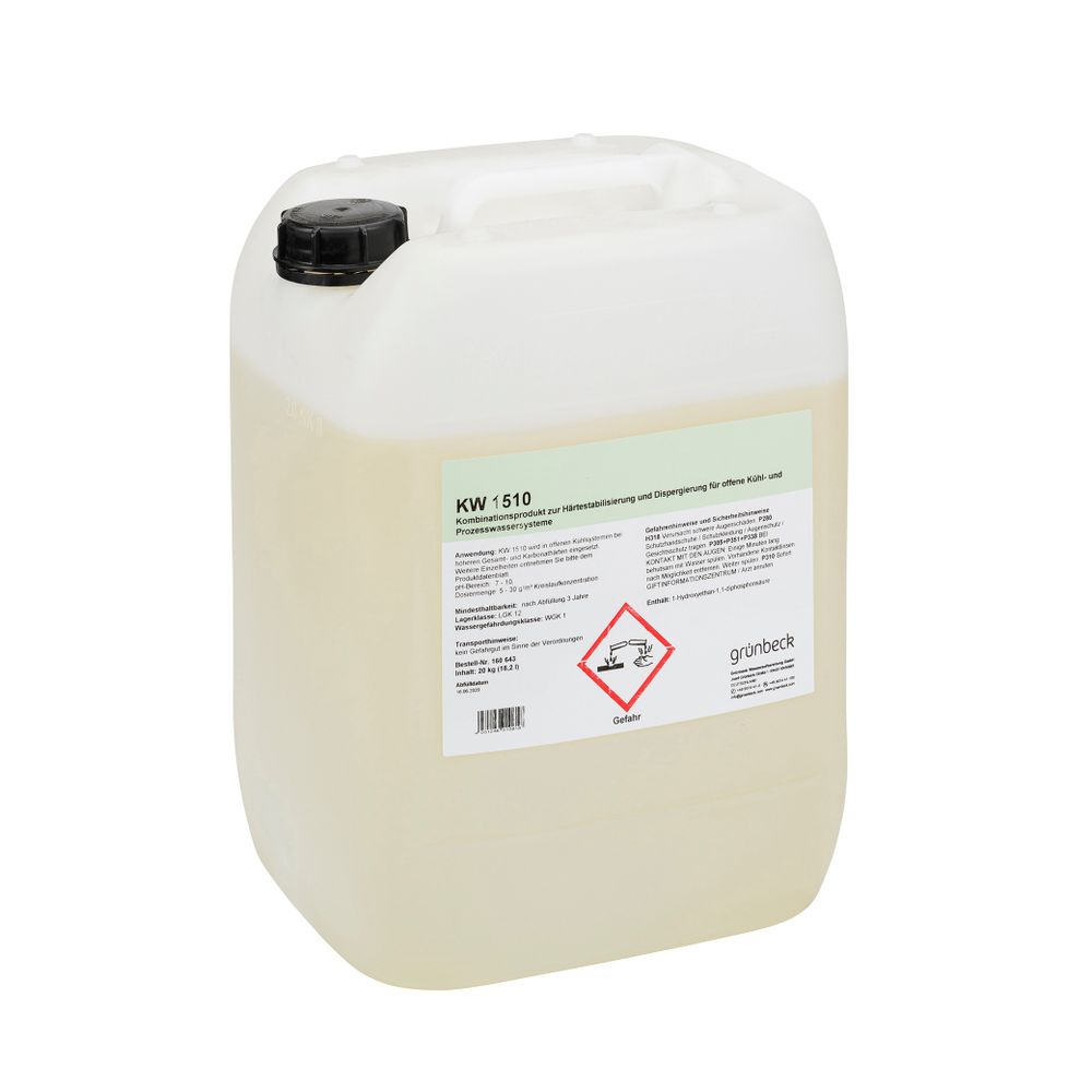 Grünbeck Dosierchemikal Kw 1510, Korrosionsschutzchemikal Mit Härtestabilisator Sowie Dispergator, 20kg, 160643