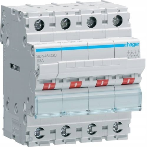Modularer Trennschalter Hager Sbn464qc 63 A 400 V