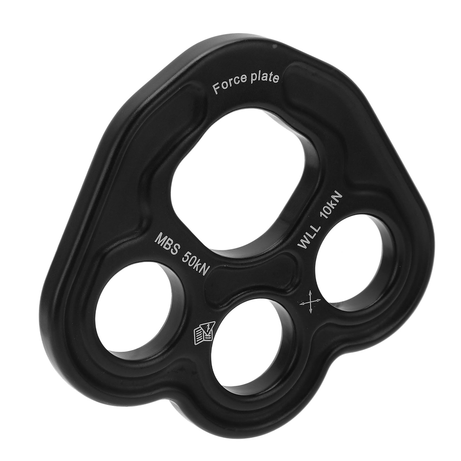 3-loch-riggingplatte Aus Raumfahrtaluminium, 50 Kn Tragfähigkeit, Gleichmäßige Kraftverteilung, Kletterausrüstung Für Outdoor-aktivitäten