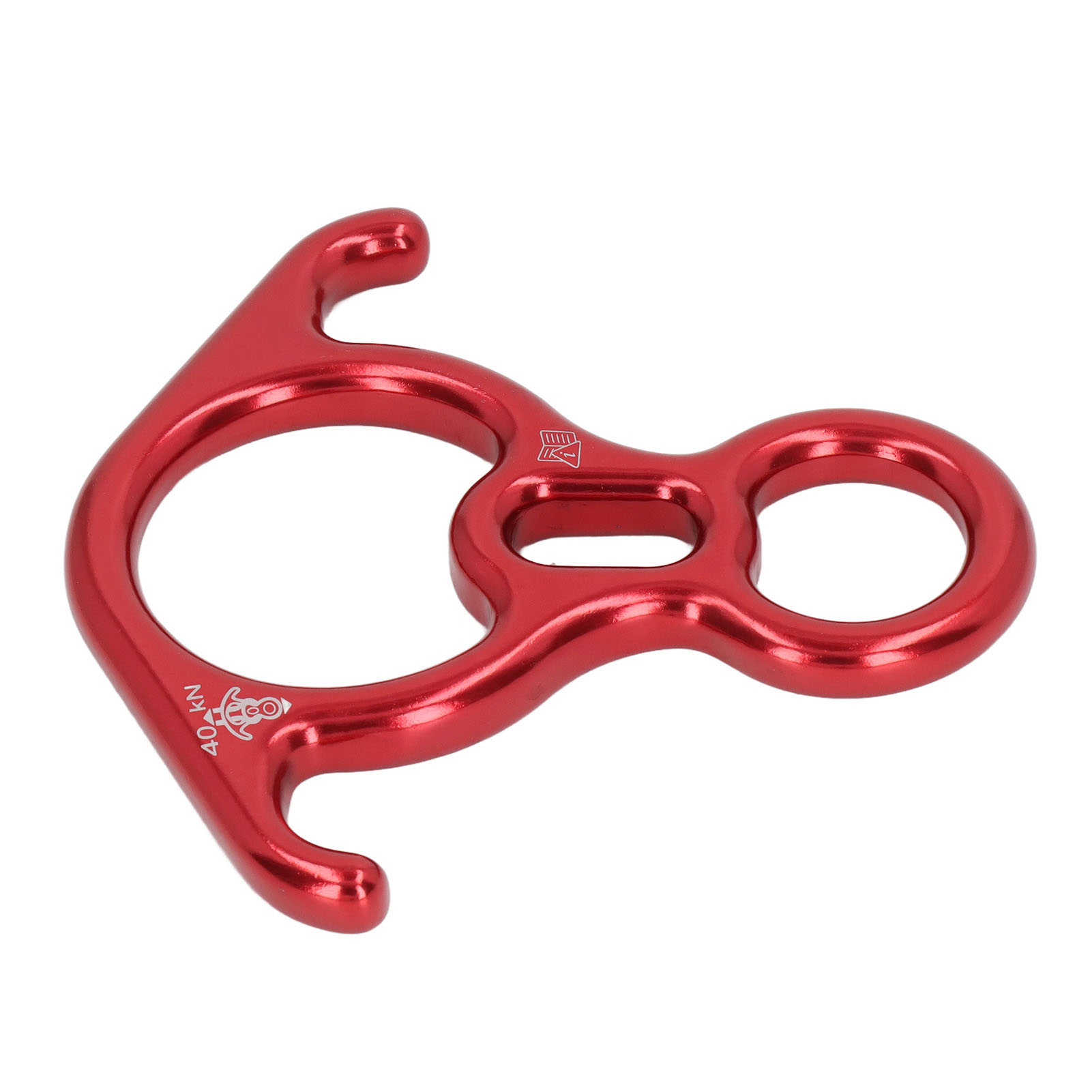 Abseilplatte Aus Aluminiumlegierung, Zugfestigkeit 40 Kn, In Form Eines Stierhorns, Zum Klettern, Sicherheitsausrüstung, Rot.
