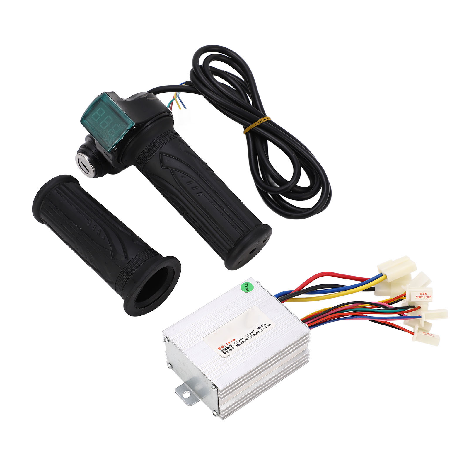 48v 350w Fahrradmotor-controller-kit Mit Leistungsanzeige, Mehrfachschutz-bürstenmotor-controller Und Diy-gasgriff