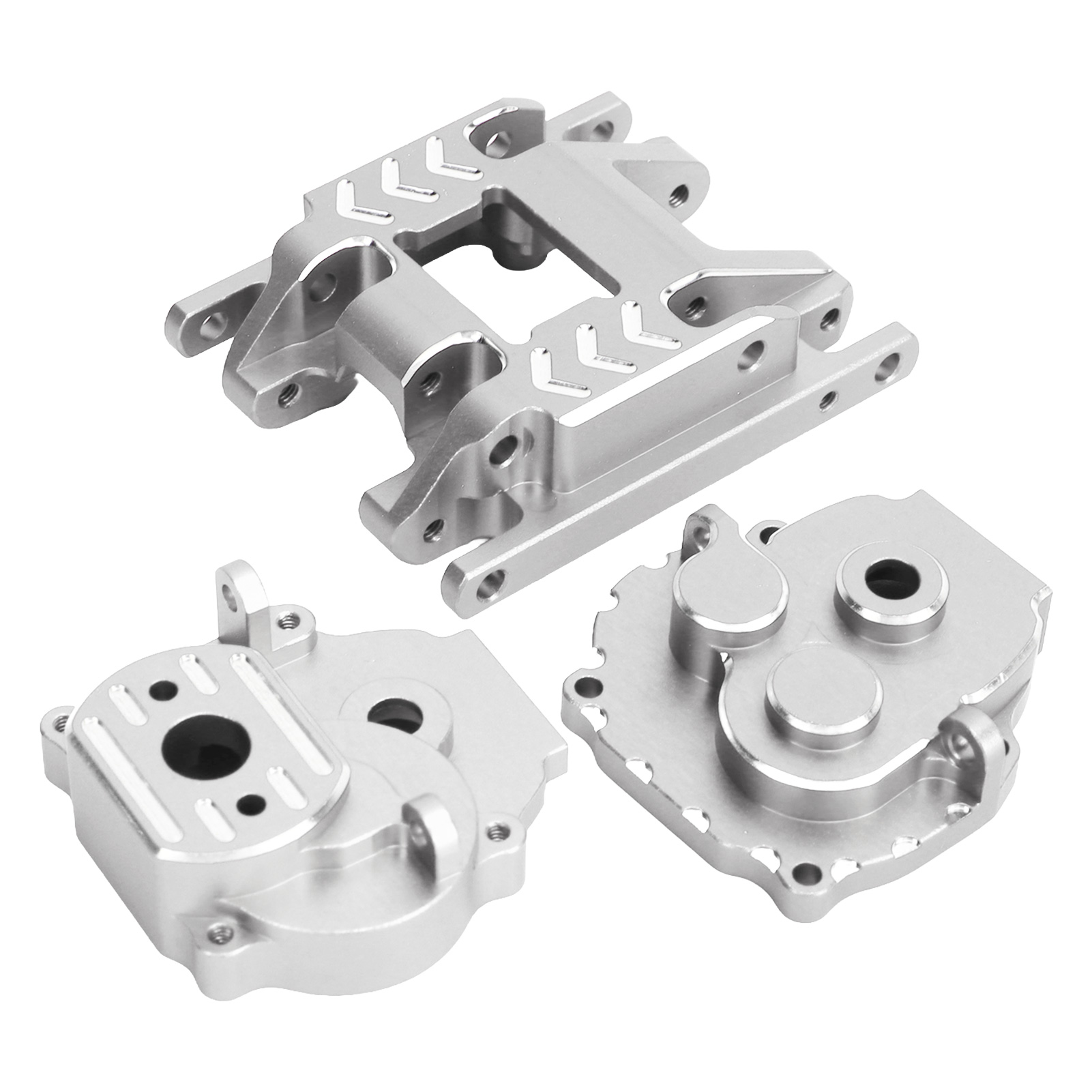 Geräuschloses Getriebegehäuse Und Sockel Aus Aluminiumlegierung Für Traxxas Trx4m 1/18 Silber
